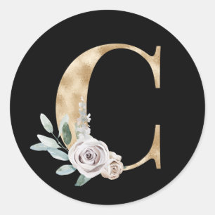 Redonda iniciales de vacaciones de invierno pegatina letra