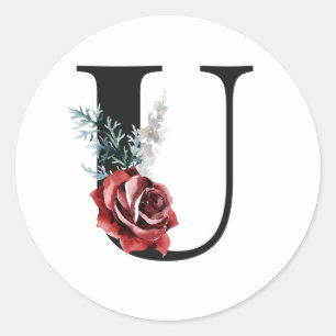 Redonda iniciales de vacaciones de invierno pegatina letra