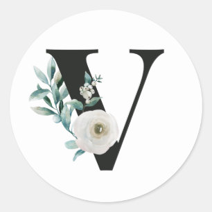 Redonda iniciales de vacaciones de invierno pegatina letra