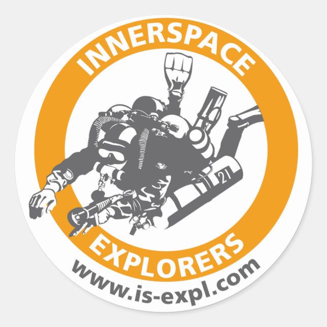 Redonda InnerSpace Explorers pegatina (Anverso)