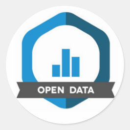 Redonda Insignia del Pegatina de datos abierto