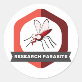 Redonda Insignia del pegatina del parásito de la
