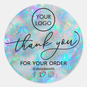 Redonda inspirado en opal gracias pegatina circular clásic