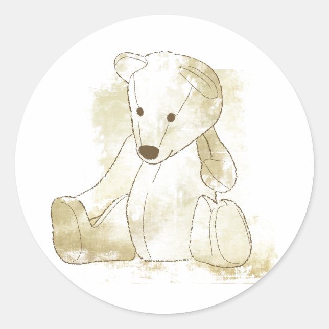 Redonda Invitación al bebé o Pegatina favorito (Anverso)