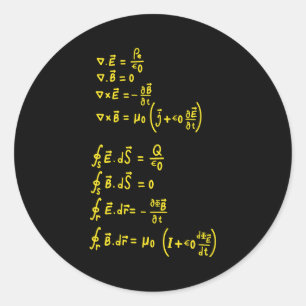 Redonda Invitación de Pegatina de Physics Formula Square