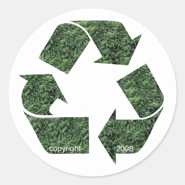 Redonda Ir Pegatina verde (Anverso)