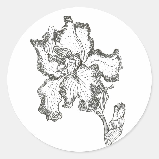 Redonda Iris pegatina (Anverso)