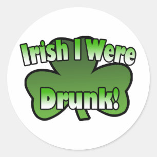 Redonda Irlandés fui Pegatina ebrio