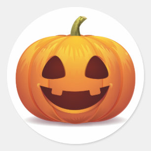 Redonda jack-o-lantern Halloween Pumpkin Classic Pegatina
