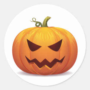Redonda jack-o-lantern Halloween Pumpkin Classic Pegatina