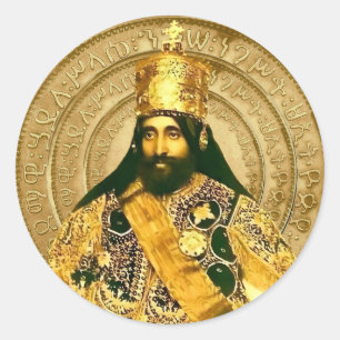 Redonda Jah Rastafari Pegatina Selassie I Rasta Reggae