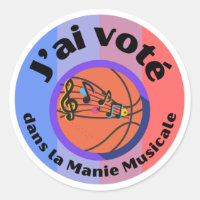 ¡J'ai voté! Pegatina Genérico Manie Musicale