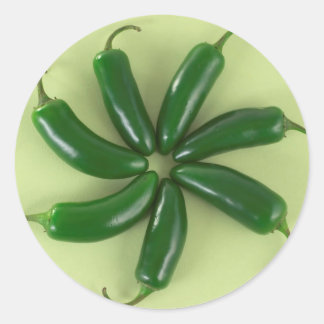 Redonda Jalapeno Swirl Pegatina