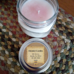 Redonda Jar Candle Lid Pegatina