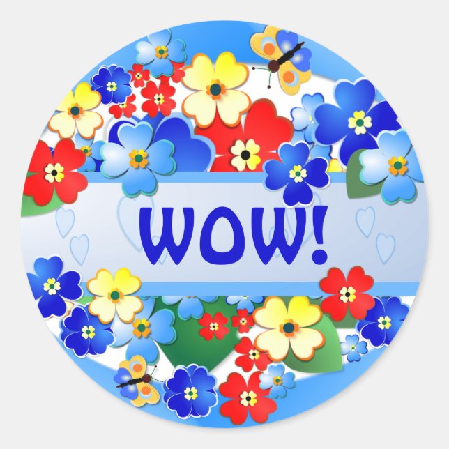 Redonda Jardín de flores ~ Pegatina de premio # 4 (Anverso)