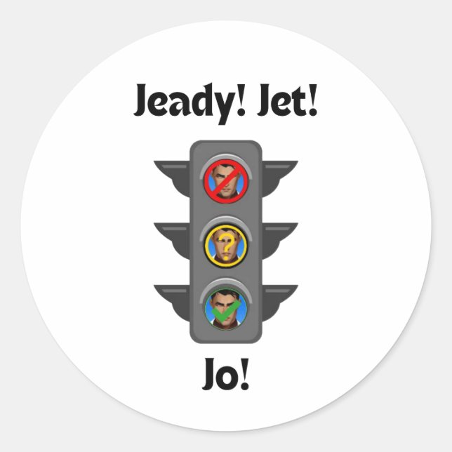 Redonda Jayce Stoplight Pegatina (Anverso)