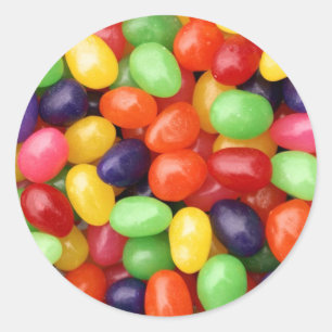 Redonda Jelly Bean Pegatina