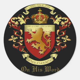 Redonda Jesus Delivers Pegatina