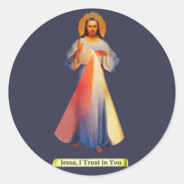 Redonda Jesús Divine Mercy Pegatina
