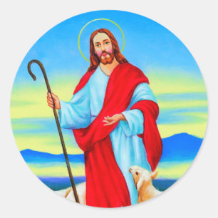 Redonda Jesús el pegatina pastor