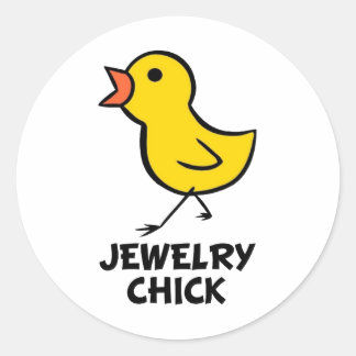 Redonda Jewelry Chick Pegatina