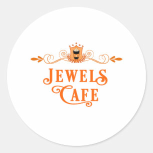 Redonda Jewels Cafe pegatina