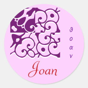 Redonda Joan Designer Name Pegatina