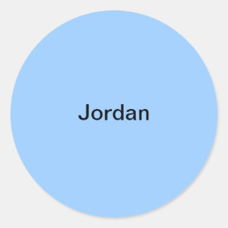 Redonda Jordan Light Blue Kids Nombre Pegatina Personaliza