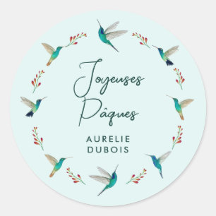 Redonda Joyeuses Pâques Pegatina