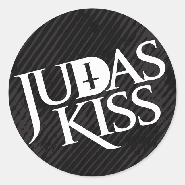 Redonda Judas Kiss Pegatina (Anverso)