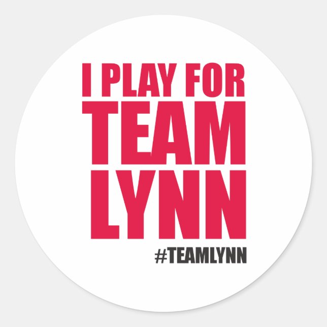 Redonda Juego para Team Lynn Pegatina (Anverso)
