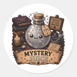 Redonda Jugo Misterioso Pegatina de Poción de Fantasía Div