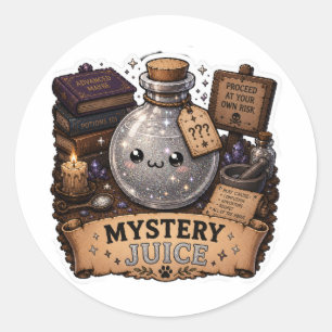 Redonda Jugo Misterioso Pegatina de Poción de Fantasía Div