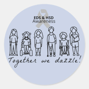 Redonda Juntos deslumbramos al pegatina (redondo)