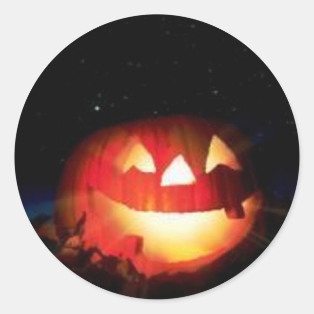 Redonda Just Jack - Pegatina de Halloween (Anverso)