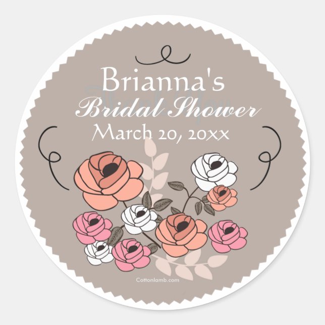 Redonda Just Rosy Pegatina (Anverso)