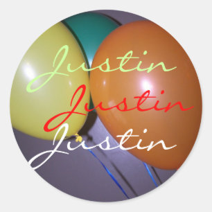 Redonda justin globons pegatina