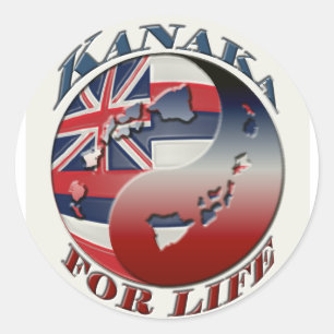 Redonda Kanaka For Life Pegatina