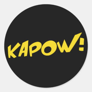 Redonda Kapow Comic Pegatina