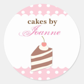 Redonda KAWAII Pegatina del logotipo de panadería de paste