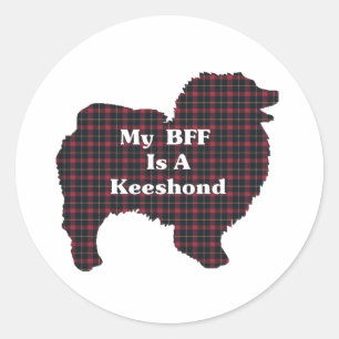 Redonda Keeshond BFF Pegatina