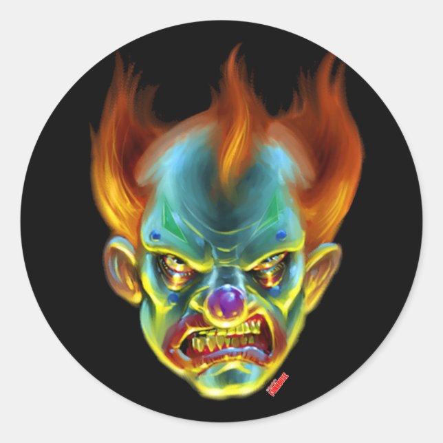 Redonda Killa Klown Pegatina (Anverso)