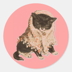 Redonda Kitten Pegatina