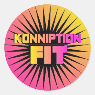 Redonda Konniption Fit Black Star Pegatina