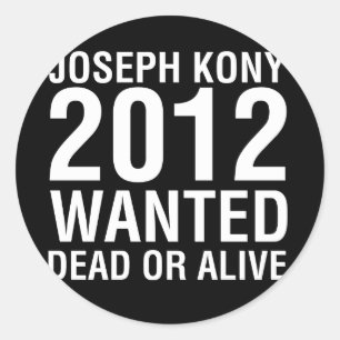 Redonda kony2012 buscado pegatina redondo vivo o muerto