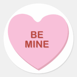 Redonda KRW Be Mine Valentine Candy Heart Pegatina