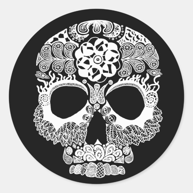 Redonda La Bella Muerte Dark Round Pegatina (Anverso)