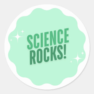 Redonda ¡LA CIENCIA ROCA! Regalos de pegatina para profeso