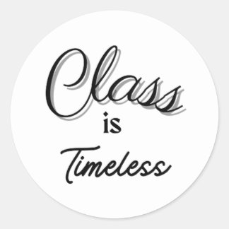 Redonda La clase es Pegatina sin tiempo