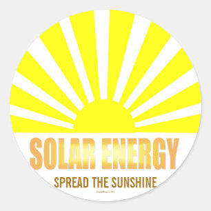 Redonda La energía solar expande el Pegatina del sol